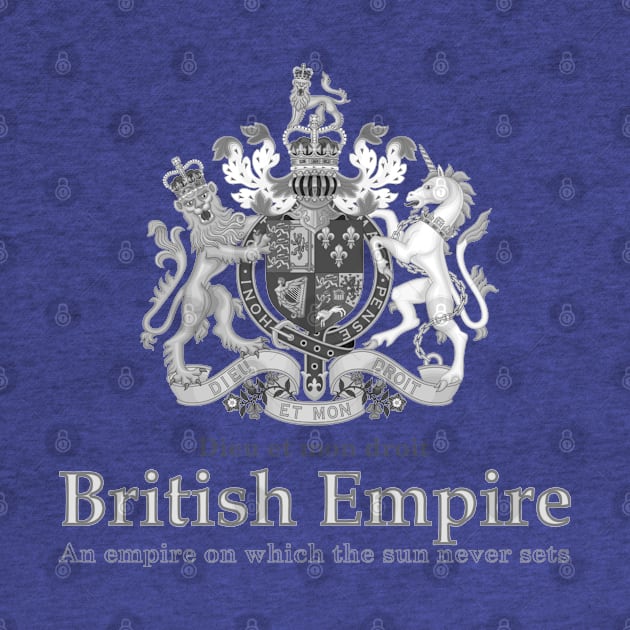 British Empire - black and white coat of arms by Madi's shop